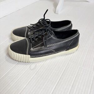 Alexander Wang Perry Low Black Sneakers Black Leather Size 7 Size EU 37 Creeper